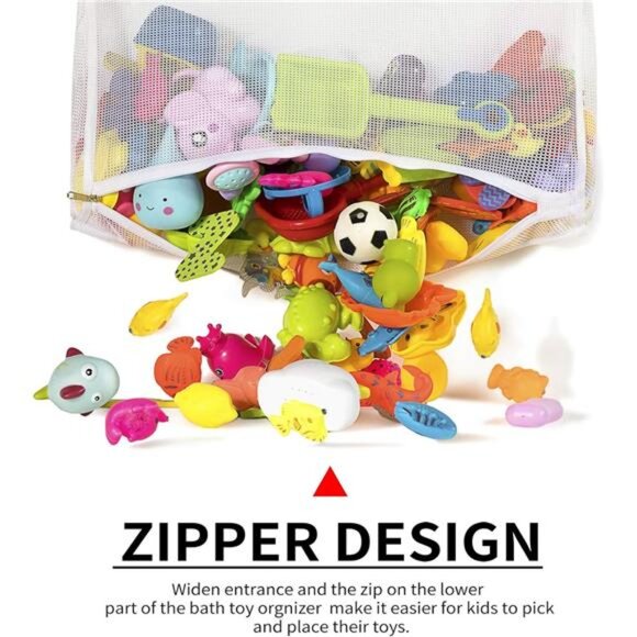 Baby Mesh Bath Toy Organizer, Multiple Ways to Hang, Ultra Large Capacity - Picture 6 of 8